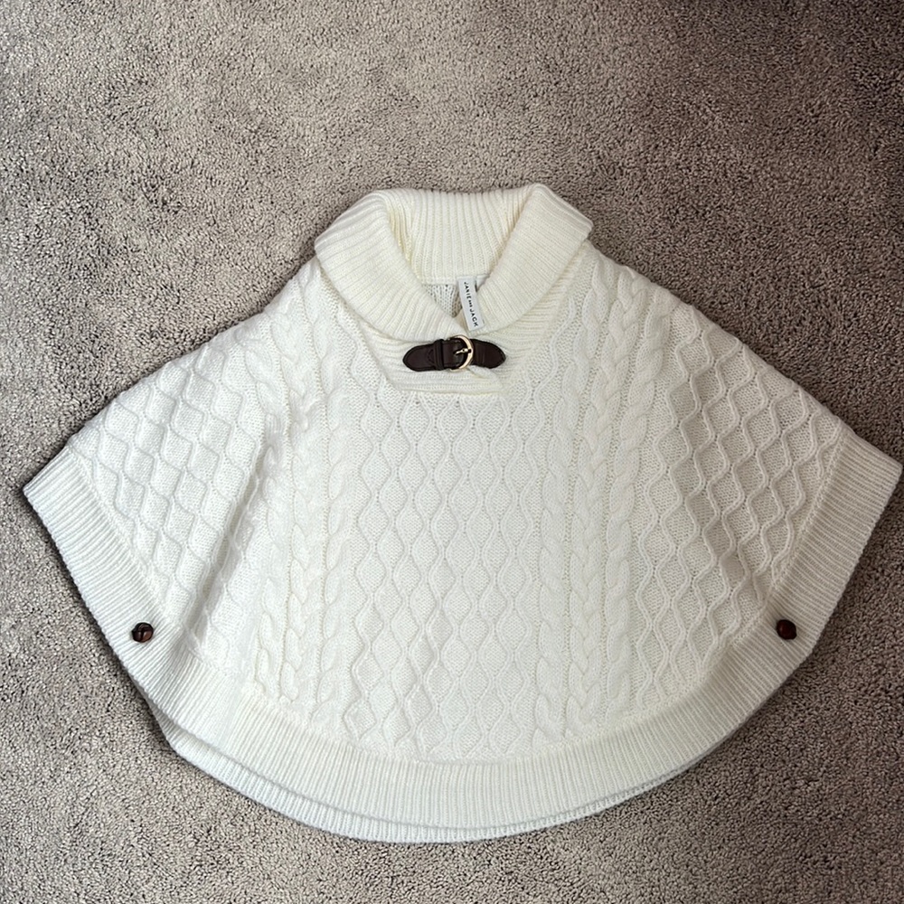 Cable Knit Sweater Cape